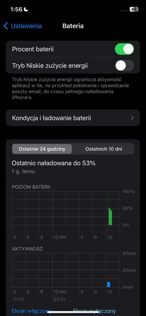 iPhone Kondycja i ładowanie baterii nowa bateria 